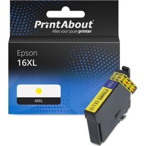 PrintAbout huismerk Inktcartridge 16XL (C13T16344012) Geel Hoge capaciteit Geschikt voor Epson