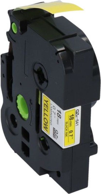 PrintAbout - TZe-641 Tape - Zwart op Geel - 18 mm