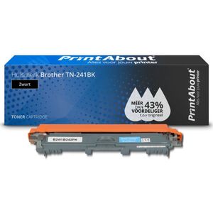 PrintAbout huismerk Toner TN-241BK Zwart Geschikt voor Brother