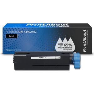 PrintAbout huismerk Toner 44992402 Zwart Geschikt voor OKI