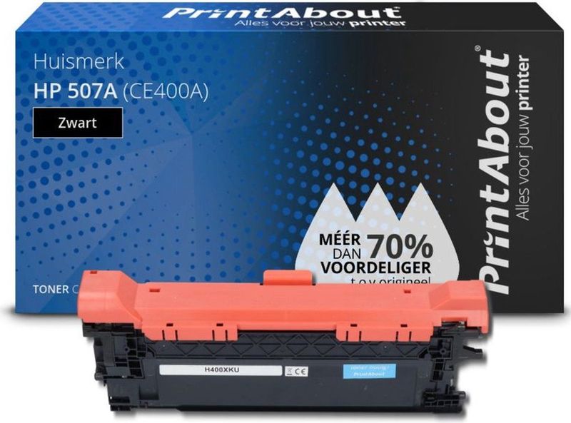 PrintAbout huismerk Toner 507A (CE400A) Zwart Geschikt voor HP
