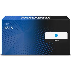 PrintAbout huismerk Toner 651A (CE341A) Cyaan Geschikt voor HP