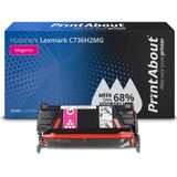 PrintAbout huismerk Toner C736H2MG Magenta Hoge capaciteit Geschikt voor Lexmark