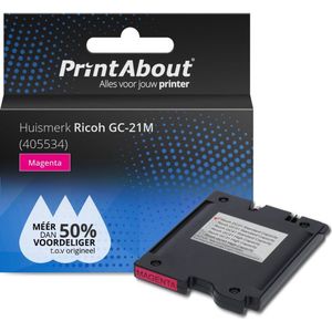 PrintAbout huismerk Inktcartridge GC-21M (405534) Magenta Geschikt voor Ricoh