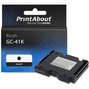 PrintAbout - Inktcartridge GC-41K - Zwart - Geschikt voor Ricoh