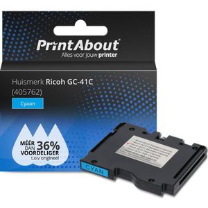Huismerk - Ricoh GC-41C - Inktcartridge - Cyaan