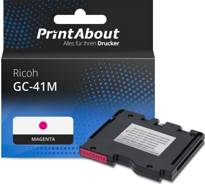 PrintAbout - Inktcartridge GC-41M - Magenta - Geschikt voor Ricoh