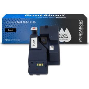 PrintAbout  Toner 593-11140 (810WH) Zwart geschikt voor Dell