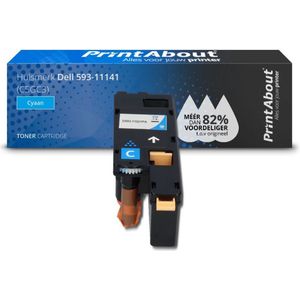 PrintAbout huismerk Toner 593-11141 (C5GC3) Cyaan Geschikt voor Dell