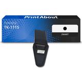 PrintAbout - Kyocera TK-1115 - Toner - Zwart - Huismerk