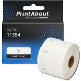 PrintAbout huismerk Etiket 11354 (S0722540) Zwart op wit (57 mm x 32 mm) geschikt voor Dymo