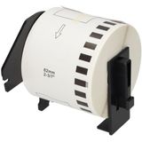 PrintAbout - Brother DK-22205 - Etiket - Zwart op Wit - 62 mm