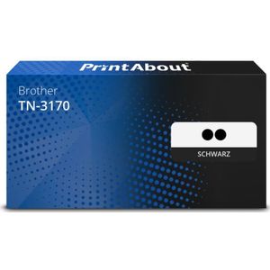 PrintAbout - Alternatief voor Brother TN-3170 - Tonercartridge - Zwart - 2 Pack