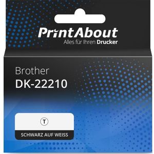 Etikettenrolle kompatibel mit Brother DK-22210 - (29 mm) 5er-Pack - Schwarz auf weiß