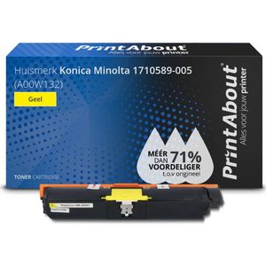 PrintAbout  Toner 1710589-005 (A00W132) Geel geschikt voor Konica Minolta