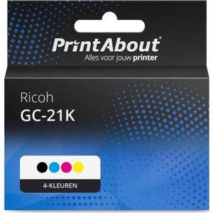 PrintAbout huismerk Inktcartridge GC-21K (405532) 4-kleuren Multipack Geschikt voor Ricoh