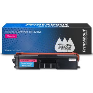 PrintAbout huismerk Toner TN-321M Magenta Geschikt voor Brother
