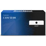 PrintAbout - C-EXV 33 - Toner - Zwart