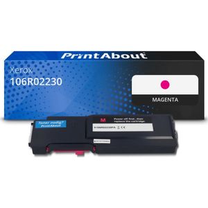 PrintAbout huismerk Toner 106R02230 Magenta Geschikt voor Xerox