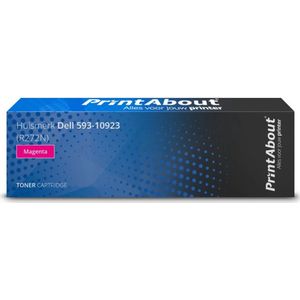 PrintAbout  Toner 593-10923 (R272N) Magenta geschikt voor Dell