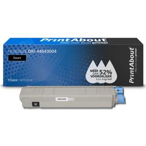 PrintAbout - Toner - Zwart - Geschikt voor OKI - 7.750 afdrukken