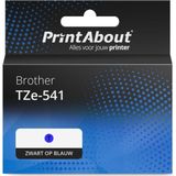 Huismerk - Brother TZe-541 - Tape - Zwart op Blauw - 18 mm