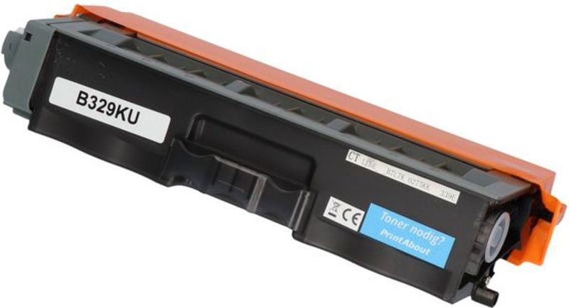 PrintAbout huismerk Toner TN-329BK Zwart Extra hoge capaciteit Geschikt voor Brother