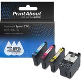 PrintAbout huismerk Inktcartridge 27XL (T27114010) 4-kleuren Multipack Hoge capaciteit Geschikt voor Epson