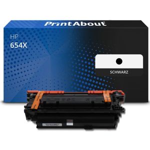 PrintAbout huismerk Toner 654X (CF330X) Zwart Hoge capaciteit Geschikt voor HP