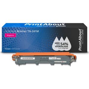 PrintAbout huismerk Toner TN-241M Magenta Geschikt voor Brother