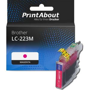 PrintAbout huismerk Inktcartridge LC-223M Magenta Geschikt voor Brother