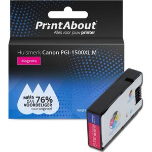 PrintAbout  Inktcartridge PGI-1500XL M Magenta Hoge capaciteit geschikt voor Canon