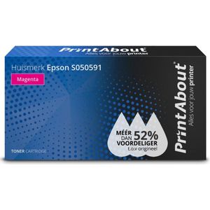 PrintAbout  Toner S050591 Magenta geschikt voor Epson
