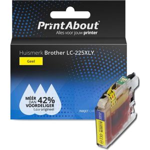 PrintAbout  Inktcartridge LC-225XLY Geel Hoge capaciteit geschikt voor Brother
