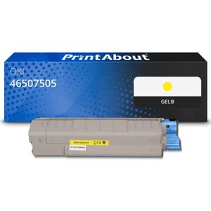 PrintAbout huismerk Toner 46507505 Geel Geschikt voor OKI