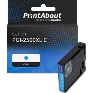 PrintAbout - Inktcartridge PGI-2500XL C - Cyaan - Hoge Capaciteit