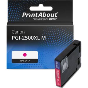 PrintAbout - PGI-2500XL - Inktcartridge - Magenta - Hoge Capaciteit - Geschikt voor Canon