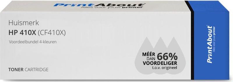 PrintAbout - Alternatief voor HP CF410X - Tonercartridge - 4 Kleuren