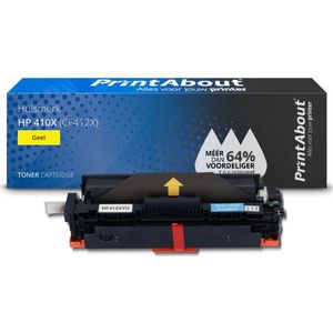 PrintAbout  Toner 410X (CF412X) Geel Hoge capaciteit geschikt voor HP