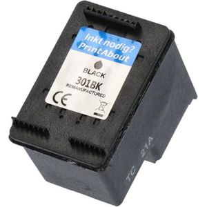 PrintAbout  Inktcartridge 301 (CH561EE) Zwart geschikt voor HP