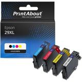 PrintAbout - Inktcartridge - Alternatief voor de Epson T2996 - 4 Kleuren - 43ml Meer Inhoud
