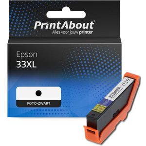 PrintAbout huismerk Inktcartridge 33XL (C13T33614012) Foto-zwart Hoge capaciteit Geschikt voor Epson