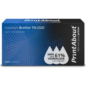 PrintAbout huismerk Toner TN-2320 Zwart Multipack Hoge capaciteit Geschikt voor Brother