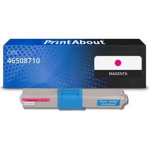 PrintAbout - Toner 46508710 - Magenta - Geschikt voor OKI