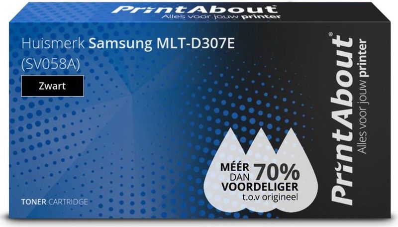 PrintAbout huismerk Toner MLT-D307E (SV058A) Zwart Extra hoge capaciteit Geschikt voor Samsung