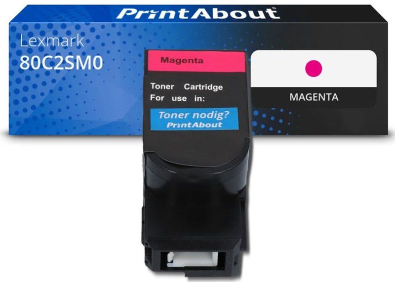 PrintAbout - Alternatief voor de Lexmark 80C2SM0 / magenta