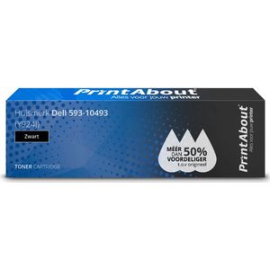 PrintAbout - Toner - Zwart - Huismerk voor Dell 593-10493
