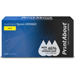 PrintAbout  Toner S050602 Geel geschikt voor Epson