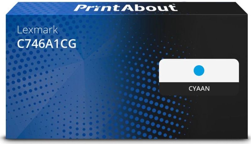 PrintAbout - Alternatief voor Lexmark C746A1CG - Toner - Cyaan