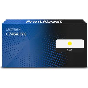 PrintAbout - Alternatief voor Lexmark C746A1YG - Toner - Geel